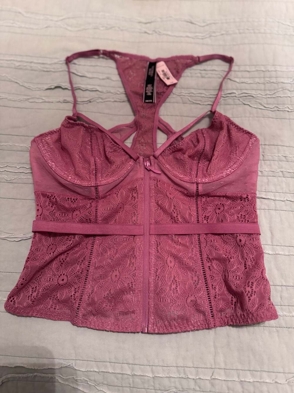 Victoria's Secret Lace Racerback Corset Top 34B
